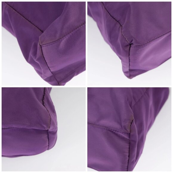 PRADA Tote Bag Nylon Purple Gold Auth ep6502 - Picture 16 of 16